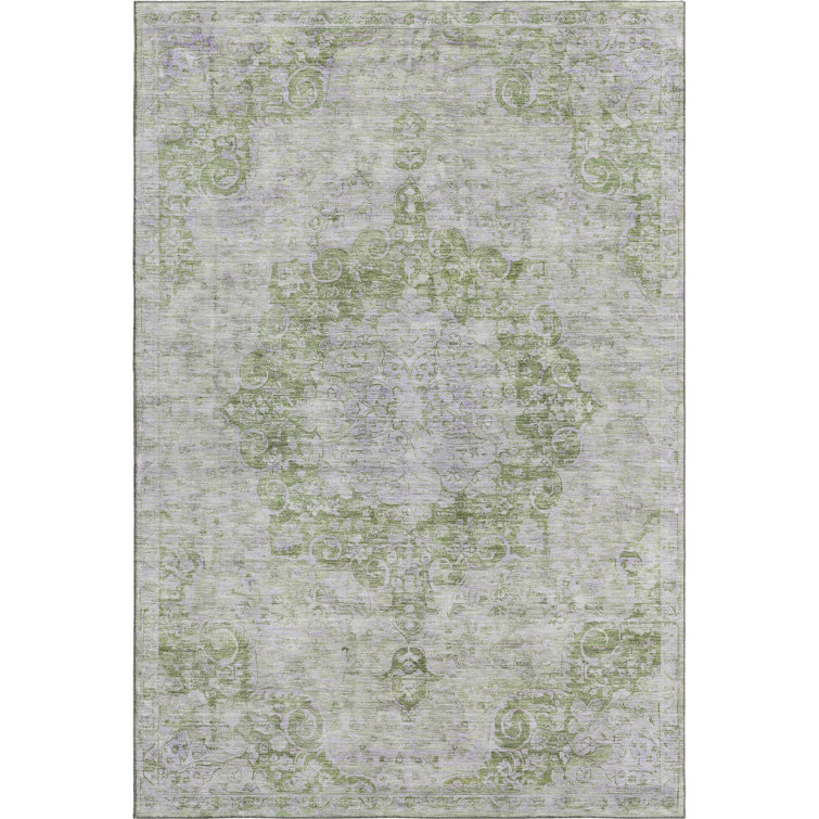 Premium Machine Washable Larock AMF1238 Global Rug