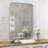 Eitzen Rectangle Wall Mirror High-Strength Tempered Glass and  Stainless Steels Framed Wall Mirror Accent Mirror-231624581-216028335