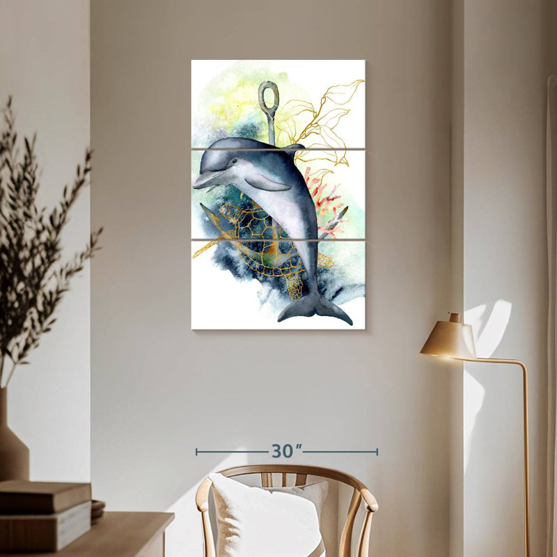 Brampt Dolphin Underwater, 57" H x 36" W