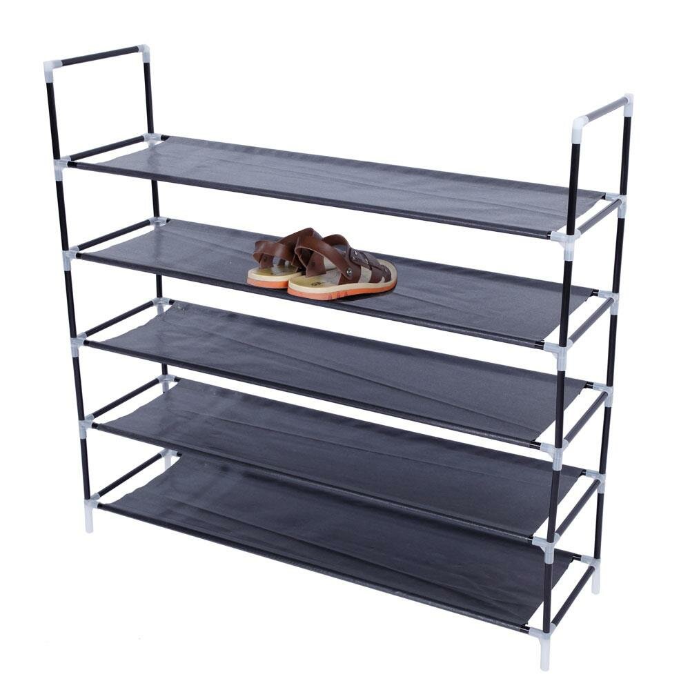 Rebrilliant Carven 4-Tier Shoe Rack Organizer for Closet, Bathroom,  Entryway - Shelf Holds 20 Pairs of Shoes & Reviews