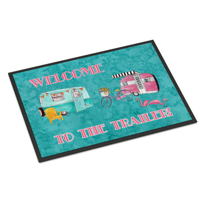 Paillasson d’intérieur antidérapant Welcome to the trailer teviston