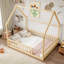 Lits sécuritaires pour lit double, structure de plancher en bois de pin, chambre d'enfant de ferme
