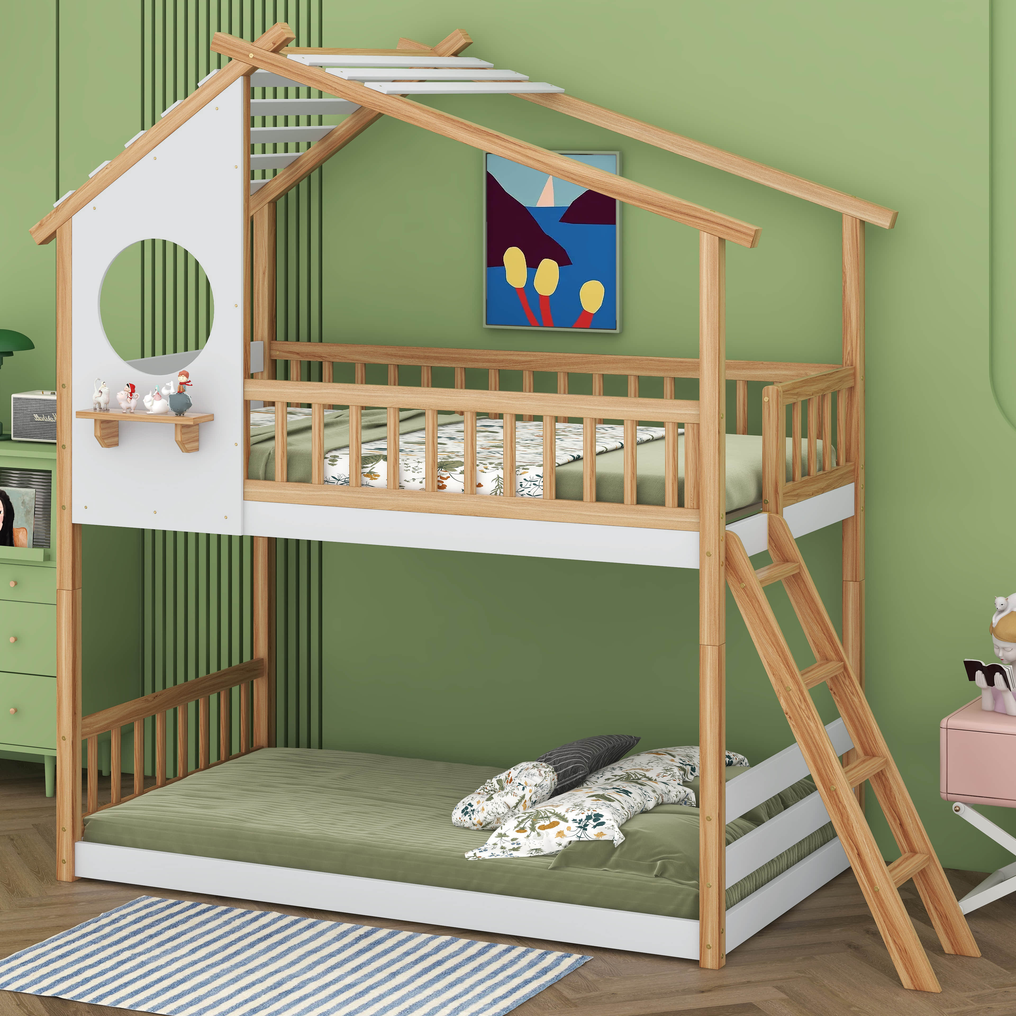 Harper Orchard Adylin Kids Twin Over Twin Bunk Bed - Wayfair Canada