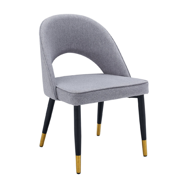 Chaise d'appoint rembourrée grise Rotherham