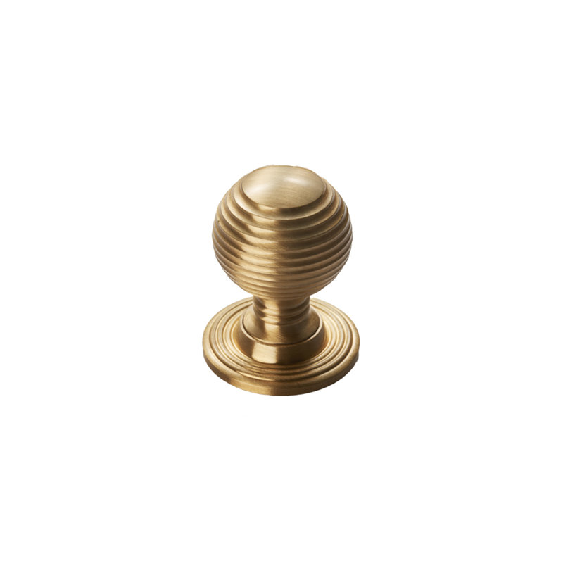 Ftd Queen Anne Knob, Satin Brass