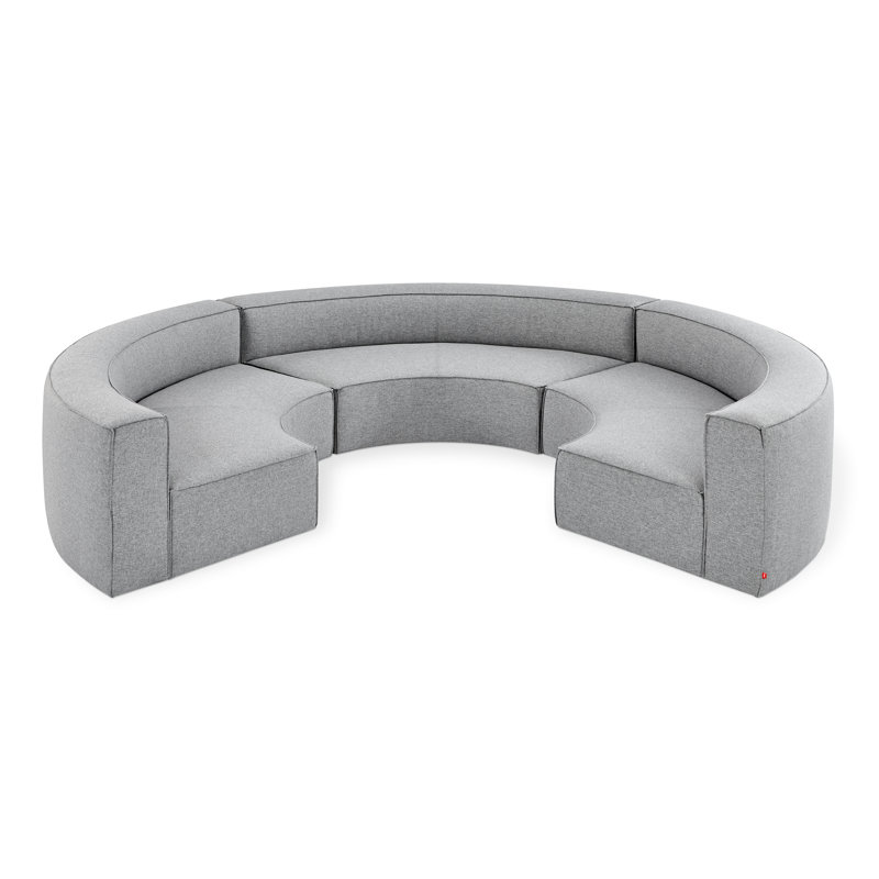 Modular Corner Sectional, Parliament Stone Performance Twill