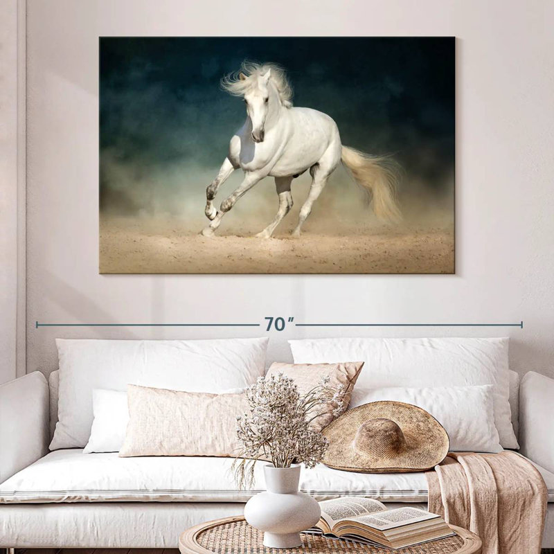 Cheval blanc Brampt, H 34 po x l 51 po