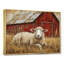 «Sheep By The Old Red Farm - Sheep», reproduction sur toile-49762923-205400210-49762915