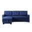 Lin rembourré avec méridienne escamotable et coussins de dossier amovibles, couleur bleue pour recevoir, accommoder et offrir une expérience supérieure aux invités 3 modulaires en tissu, fabrication de coussins-735521795