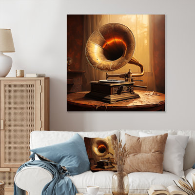 Vintage Phonographs Elegance II - Phonographs Metal Wall Art