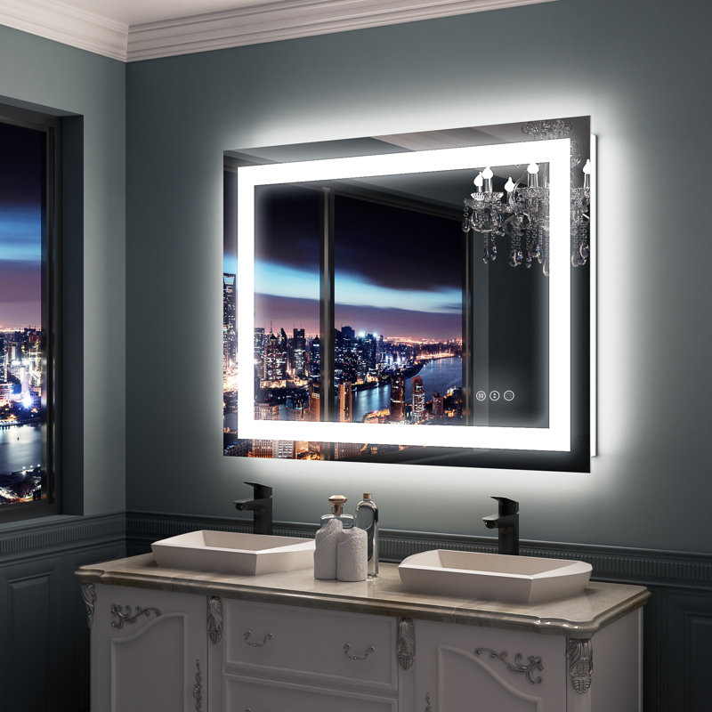 Miroir de salle de bain rectangulaire, 40 po x 32 po