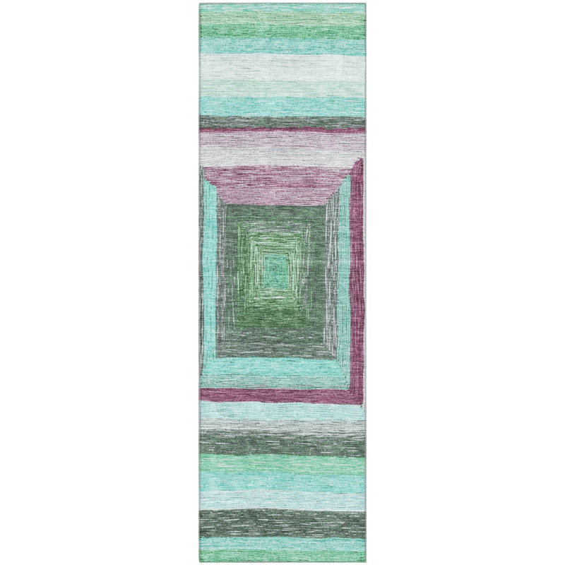 Premium Machine Washable Millbrook AMF1957 Geometric Rug, Runner 2'3" x 7'6"