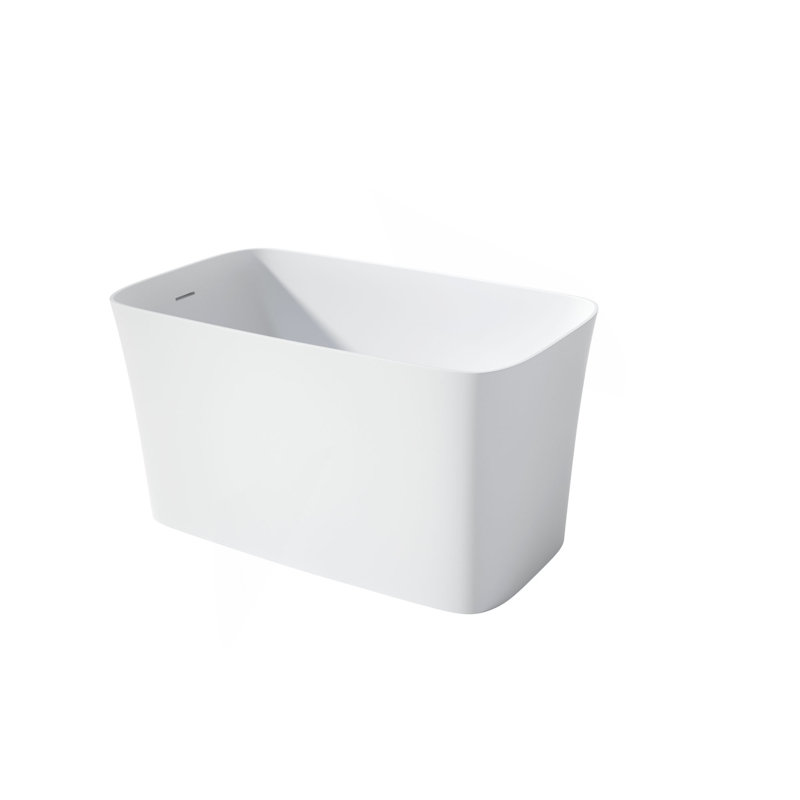 Baignoire de trempage à surface solide de 47 pouces - Baignoire profonde autoportante