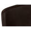 Chaise de bureau moderne en tissu brun avec structure en métal noir et impression d'ordinateur avec pieds solides