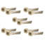 5 Pairs Modern Aura Design Premium Door Handles on Round Rose