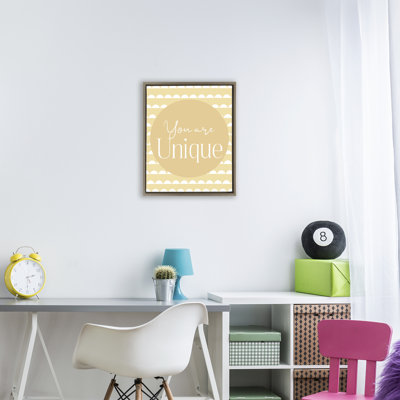 You Are Unique Sentiment Floating Frame, design by Christine Simpson Art