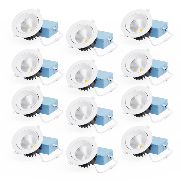 4" Gimbal LED 12W, 24 Degree Adjustable Beam, 5CCT Selectable, 0-10V Dimmable, 120-277V