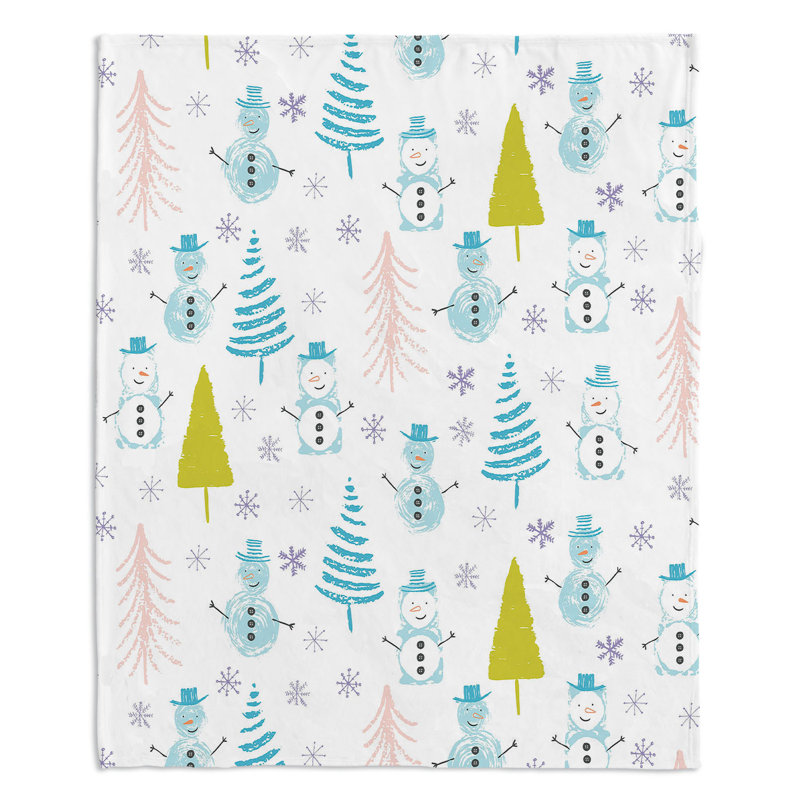  Couverture Town Snowman, 68 po x 80 po
