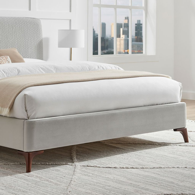 Upholstered Bed, Grey, King