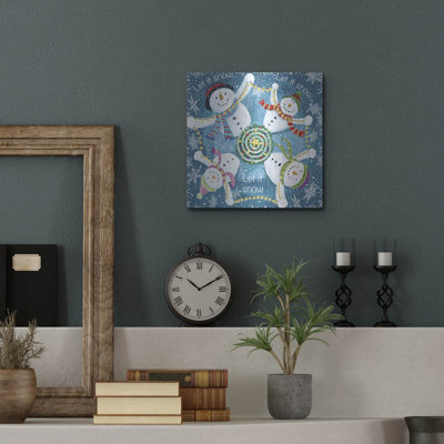 'Let It Snow' by Elle Media Group Ltd Metal Wall Art, 12" x 12"