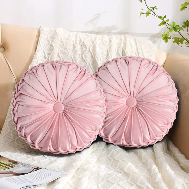  Coussin décoratif en velours, Rose