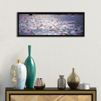 Triathlon panoramique athlètes, reproduction de photo sur toile tendue, ironman, kailua kona. hawaii, reproduction de photo sur toile tendue