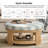 Kat Modern 40" Round Cocktail Ottoman with Solid Wood Legs-1603251387