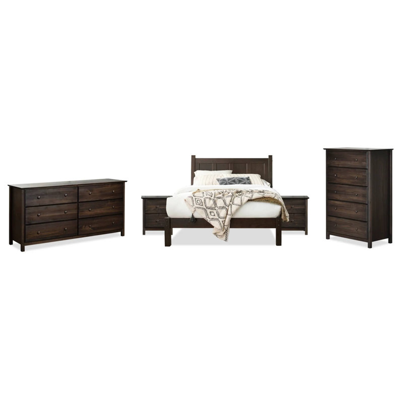 Shaker Bedroom Set (5-Piece), Expresso, Queen