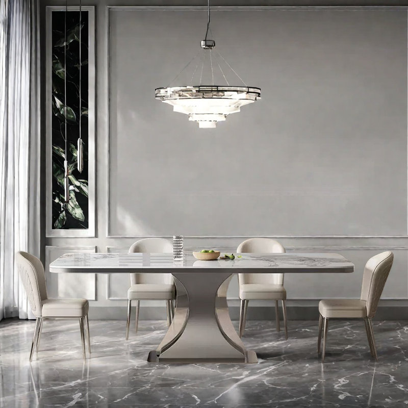 Ensemble de table de salle à manger rectangulaire petits ménages, H 29,52 po x L 70,86 po x l 35,43 po