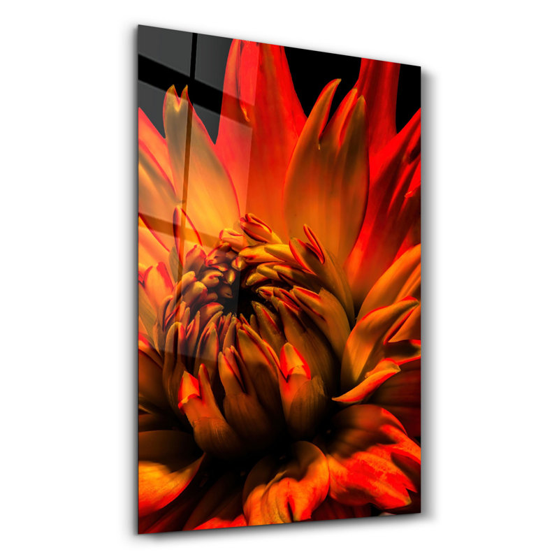 Élégante peinture murale en verre trempé de 13,8 po x 21,7 po | 100% verre trempé, épaisseur: 0,16 pouce | Imprimé UV pour des couleurs éclatantes | Parfait pour la décoration intérieure, le salon et les espaces de bureau