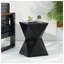 Table d'appoint en béton noir Prismatic Symmetry