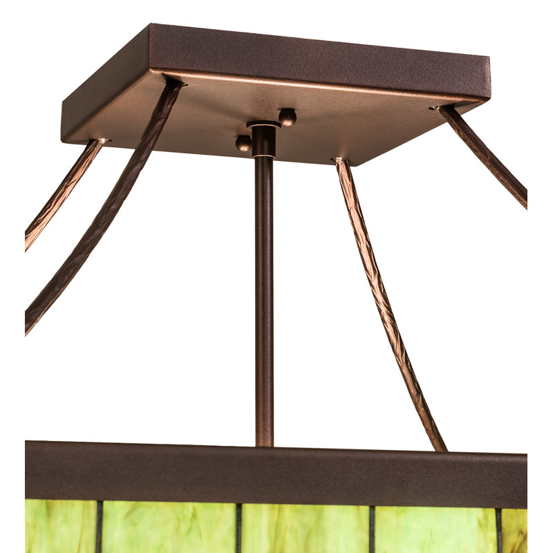 23" Square Pinecone Ridge Semi-Flushmount