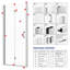 Porte de douche pliante semi-sans cadre l 36 po x H 38 po x l 72 po, verre trempé transparent de 1/4 po avec film de protection, porte de douche pliante réversible à largeur réglable, finition chromée-100751558