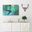 Green Hummingbird Painting - Wrapped Canvas-56657004