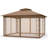 13 Ft. W x 11 Ft. D Steel Patio Gazebo with Netting-93864931