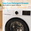 Machine à laver à chargement frontal de 2,5 pieds cubes, laveuse à linge complètement automatique avec 9 cycles de lavage, tambour en acier inoxydable, contrôle DEL, pour appartements, blanc-138766999