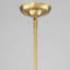 Luminaire suspendu style dôme Mid-Century 1 lumière avec abat-jour en verre lait et tige réglable