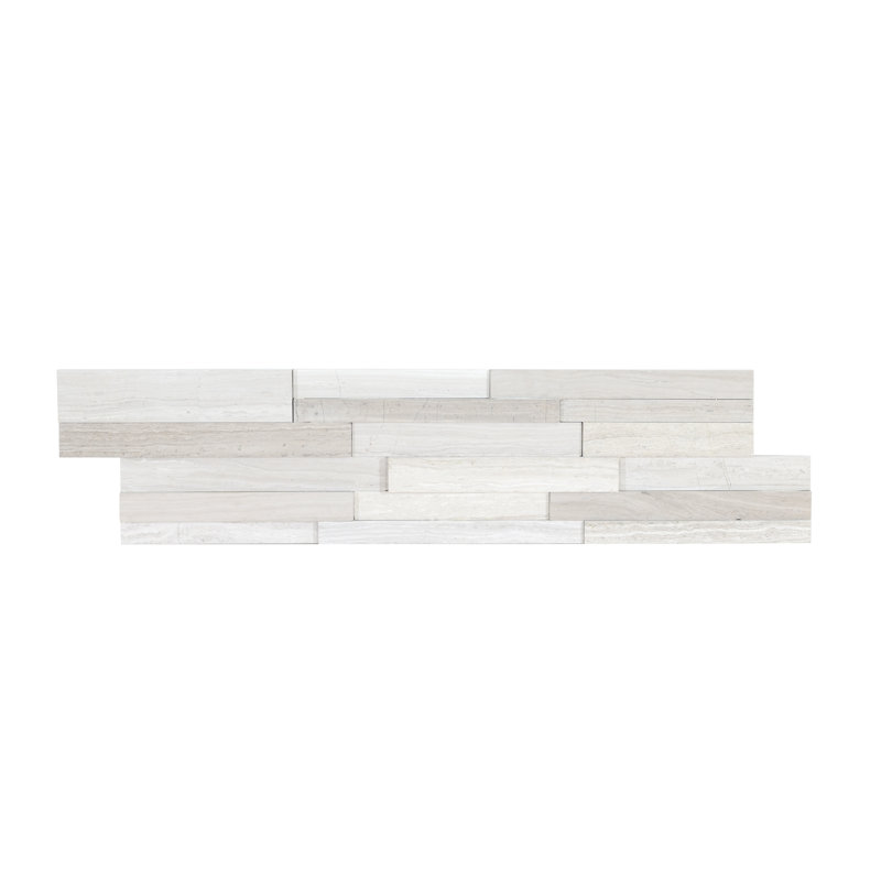 6 in. x 24 in. Honed Natural Stone Ledger Panel Wall Tile, Tivoli Sand