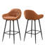 Tabouret de bar en similicuir avec repose-pieds (ensemble de 2)-1900270394