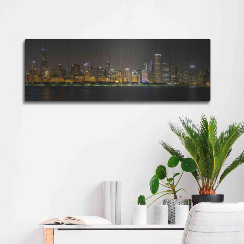 «Chicago Cityscape Baseball» par AKG, H 12 po x l 36 po