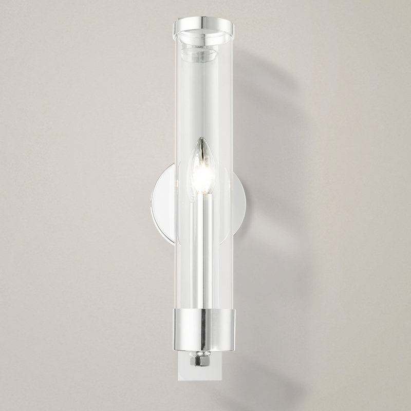 Dimmable Bath Sconce, Polished Chrome