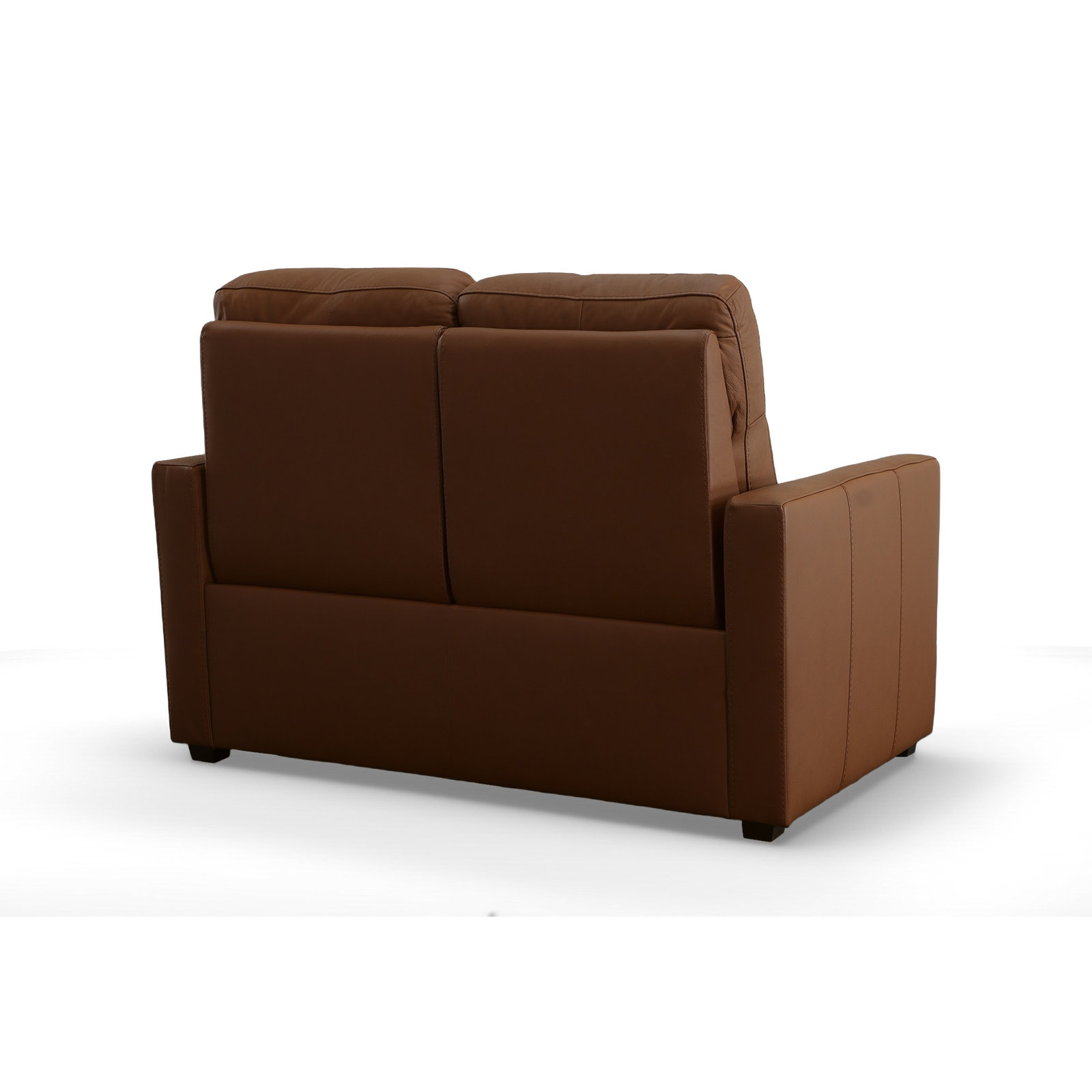 Broadway 57" Upholstered Reclining Loveseat, Cinnamon Leather Match
