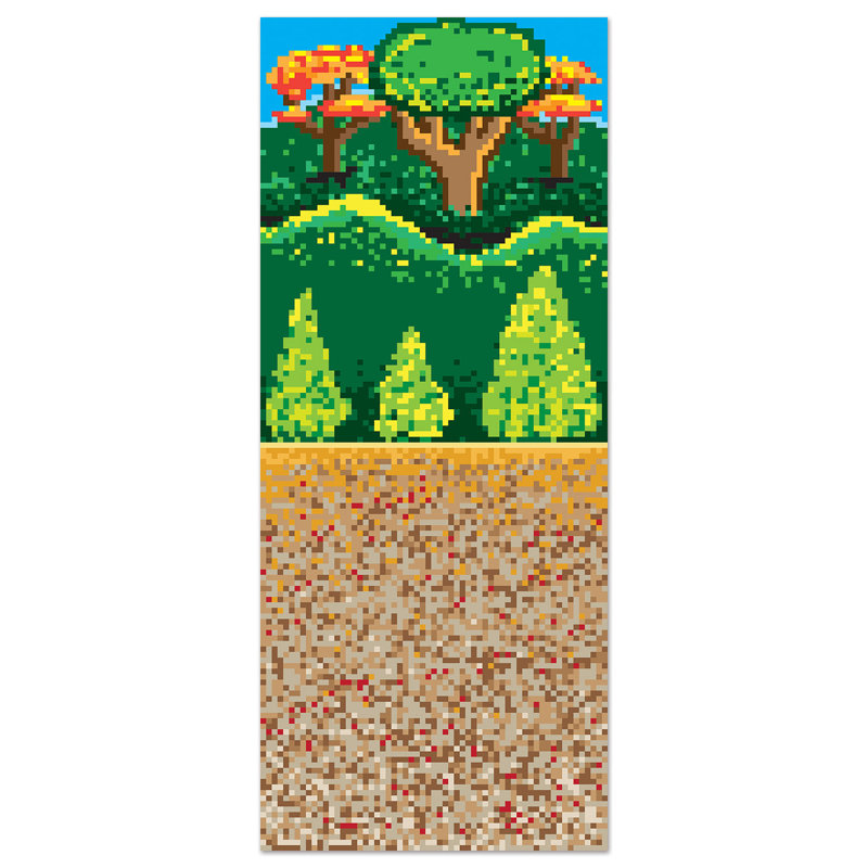 Forest 8-Bit Backdrop - 4' x 30' - Pack of 6