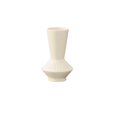 Ceramic Round Vase Gloss Finish Cream
