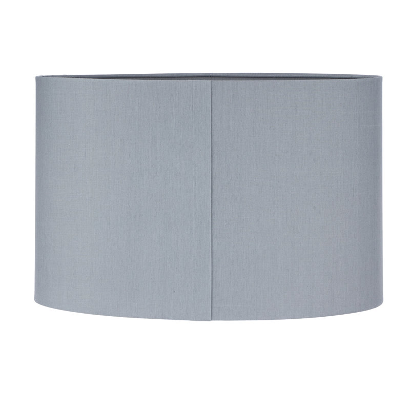 24cm H Cotton Oval Lamp Shade ( Uno ), Steel Grey