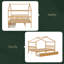 Lit en bois avec tiroirs-313702069