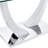Seidel Modern Rectangular Tempered Glass Dining Set, Chrome Metal Pedestal with Upholstered Dining Chairs-123802515-123137290