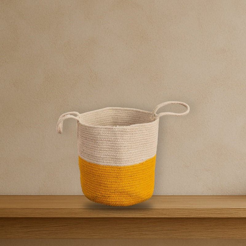 Handmade Natural Cotton Woven Basket