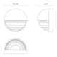 Palais Single Light Glass Aluminum Dimmable LED Flush Mounted Sconce