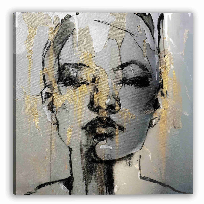 Golden Reflections, reproduction de peinture à l'huile sur toile tendue, H 40 po x l 40 po x P 1,5 po